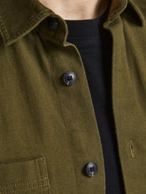 Cargar imagen en el visor de la galería, Logan Linen Shirt - Olive Night - Jack &amp; Jones - Green 3
