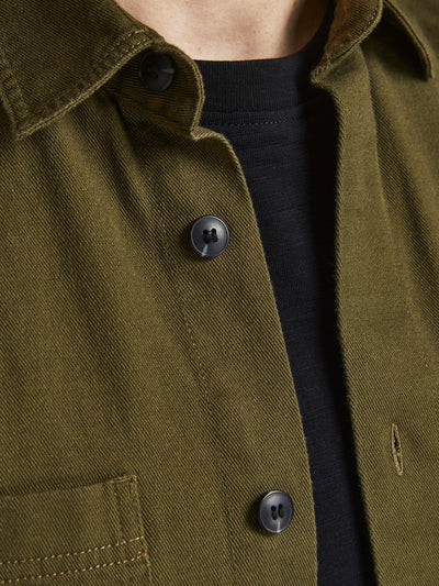 Logan Linen Shirt - Olive Night - Jack & Jones - Green 3