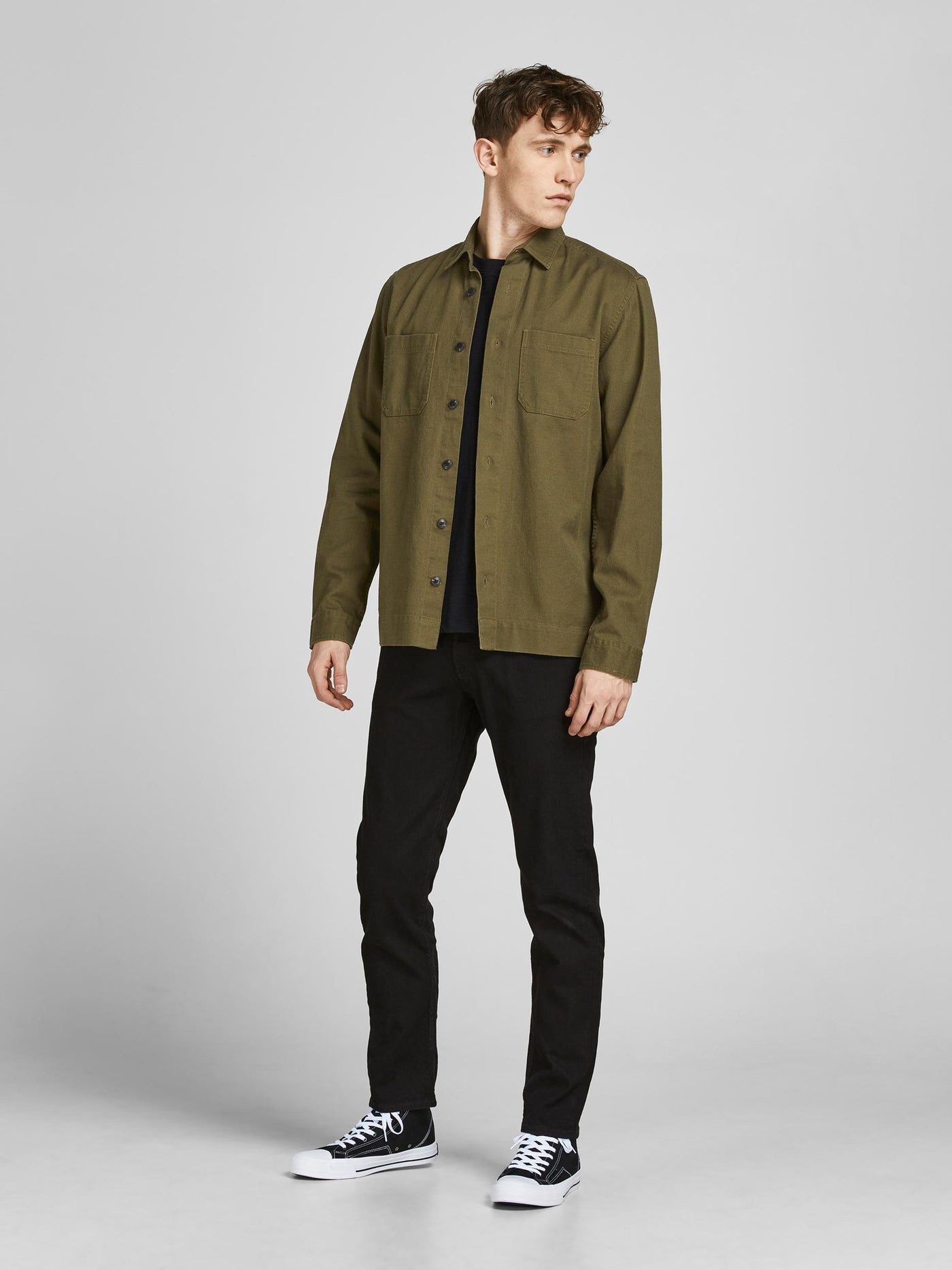 Logan Linen Shirt - Olive Night - Jack & Jones - Green 4