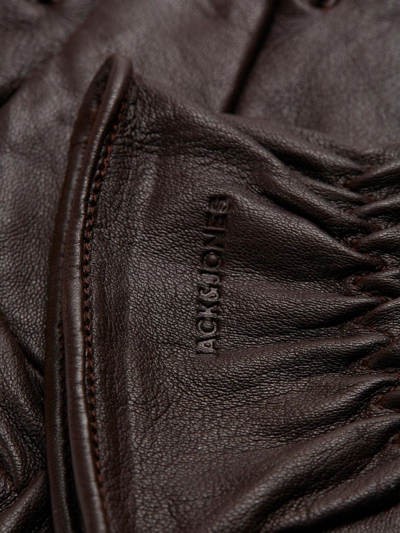 Montana Leather Gloves - Dark Earth - Jack & Jones - Brown 2