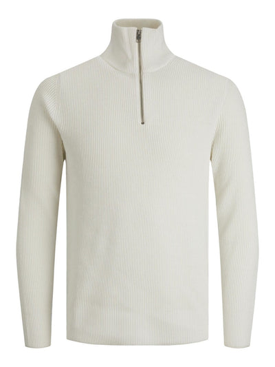 Half Zip Knit - Egret - Jack & Jones - White 7