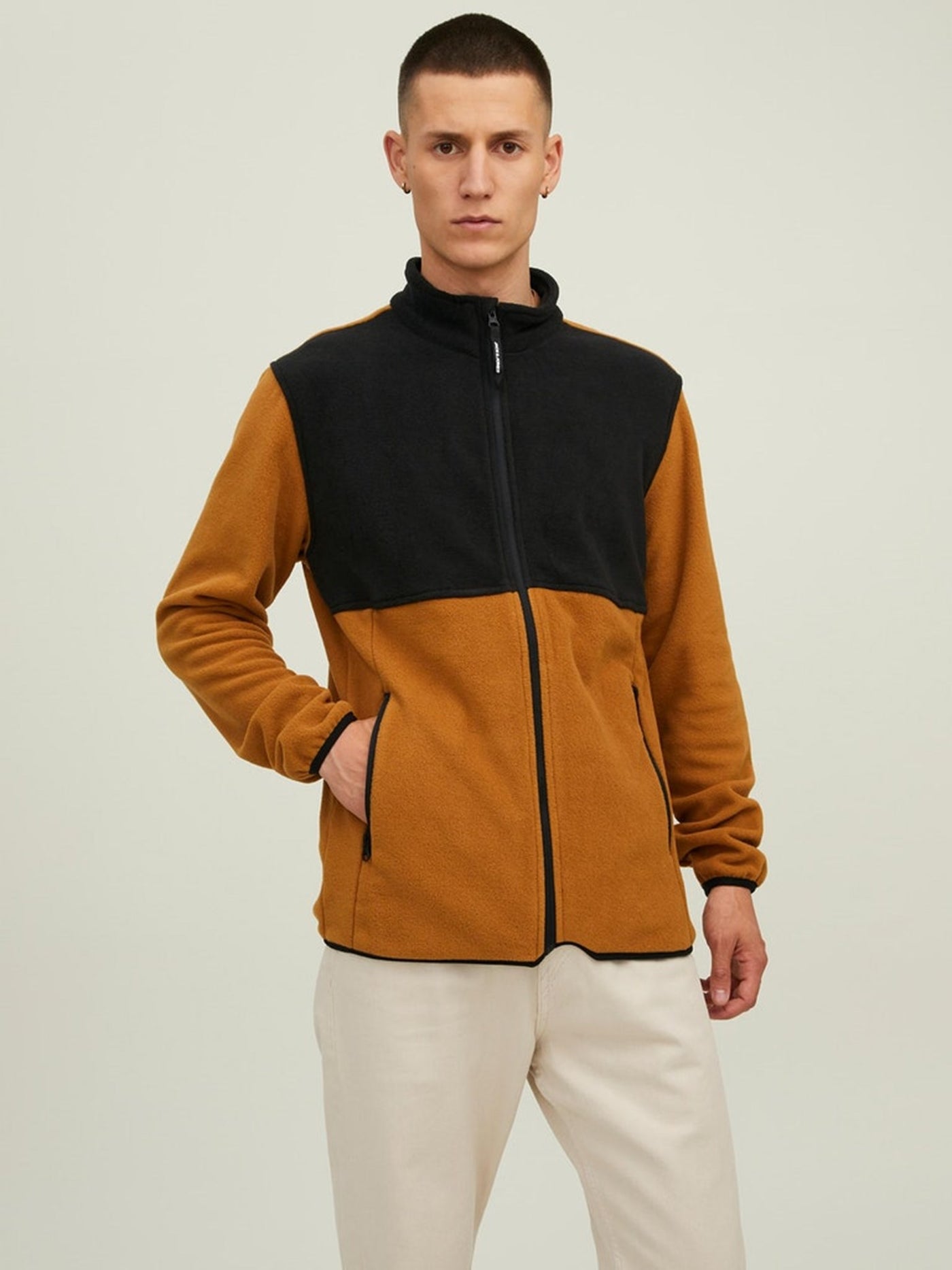 Hyper Fleece Jacket - Rubber - Jack & Jones - Brown