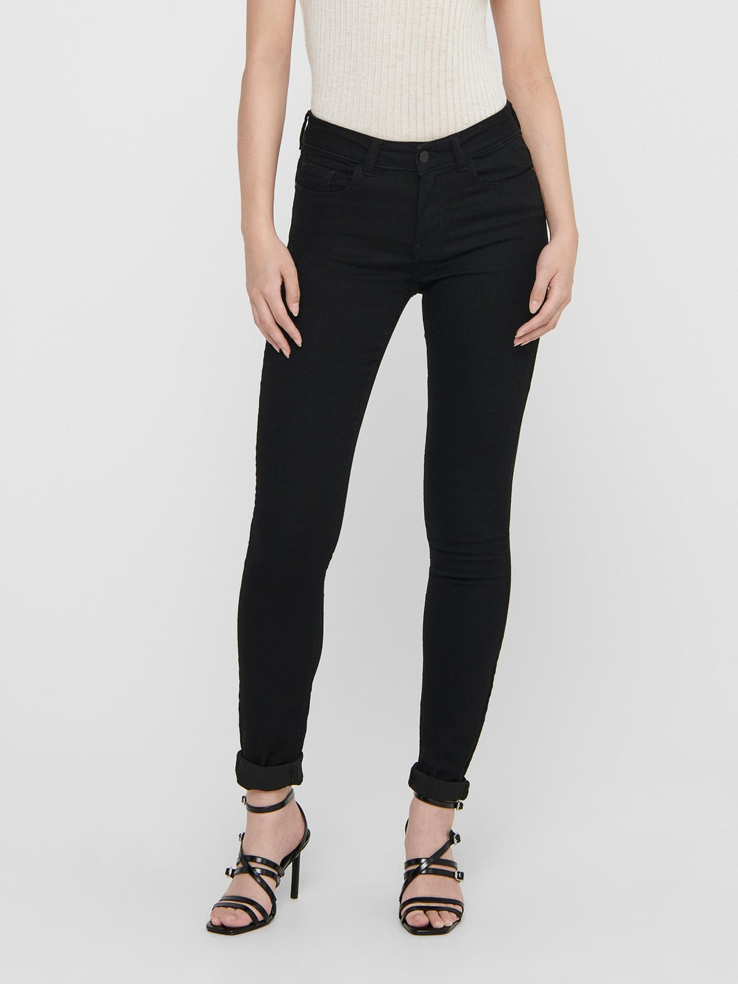 Performance Jeans - Black (mid-waist) - Jacqueline de Yong - Black