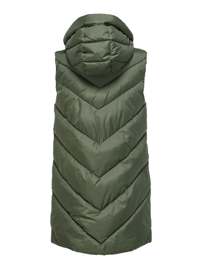 Skylar Padded Hood Vest - Forest Night - Jacqueline de Yong - Green 7