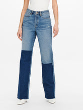 Load image into Gallery viewer, Zikka Color Block Pants - Medium Blue Denim - Jacqueline de Yong - Blue
