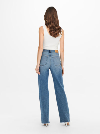 Zikka Color Block Pants - Medium Blue Denim - Jacqueline de Yong - Blue 8