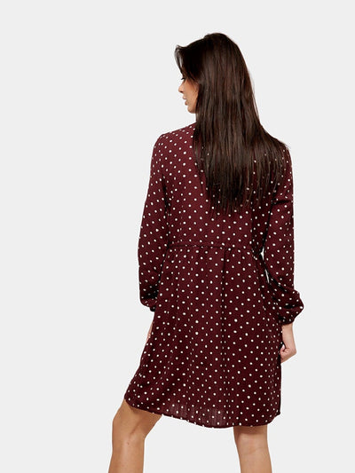 Printed Shirt Dress - Red - Jacqueline de Yong - Red 4