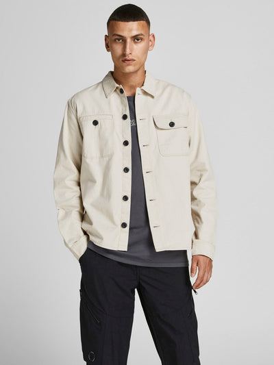 Coben Overshirt - Moonbeam - Jack & Jones - White