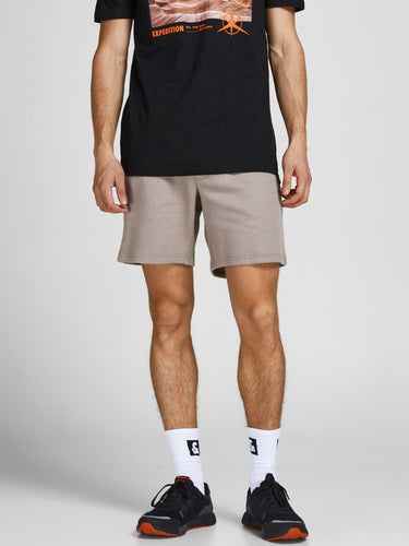 Star Sweat Shorts - Fungi - Jack & Jones - Brown