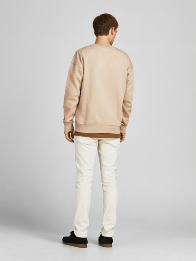 Star Basic Sweat Crew Neck - Crockery - Jack & Jones - Khaki 4