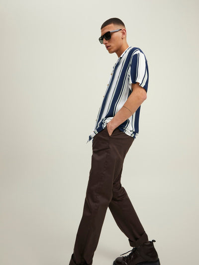 Malibu Resort Striped Shirt - Swamp - Jack & Jones - Blue 5