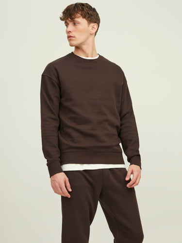 Star Basic Sweat Crew Neck - Mulch - Jack & Jones - Brown