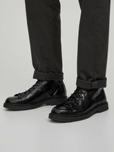 Load image into Gallery viewer, Fleming Leather Boots - Anthracite - Jack &amp; Jones - Black
