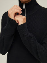 Charger l&#39;image dans la galerie, Half Zip Knit - Black - Jack &amp; Jones - Black 3
