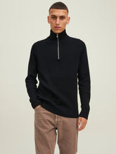 Charger l&#39;image dans la galerie, Half Zip Knit - Black - Jack &amp; Jones - Black
