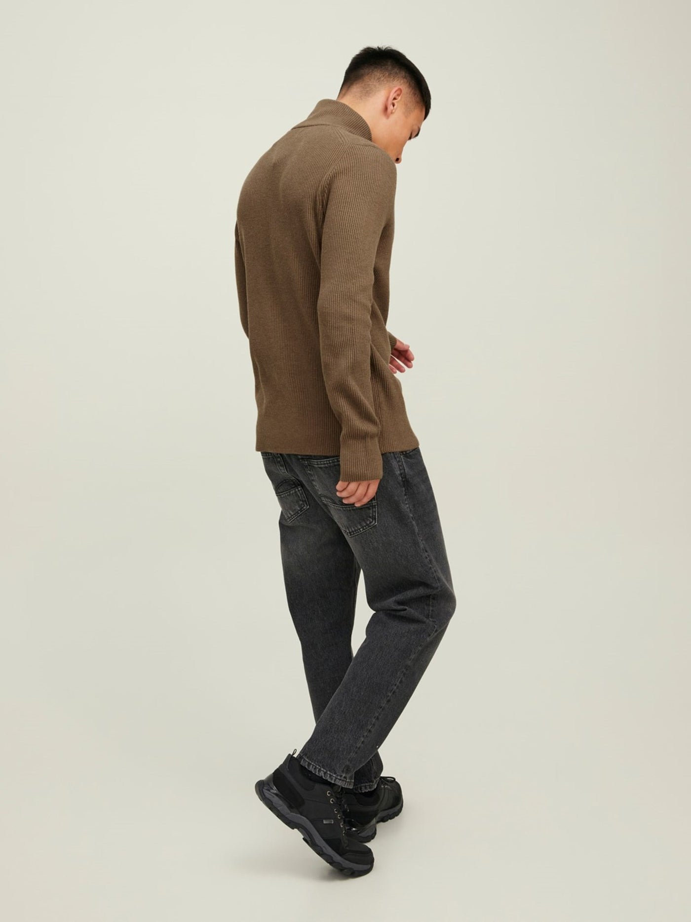 Half Zip Knit - Otter - Jack & Jones - Brown 6