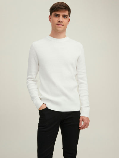 Perfect Knit Pullover - Egret - Jack & Jones - White