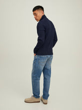 Cargar imagen en el visor de la galería, Half Zip Knit - Maritime Blue - Jack &amp; Jones - Blue 6
