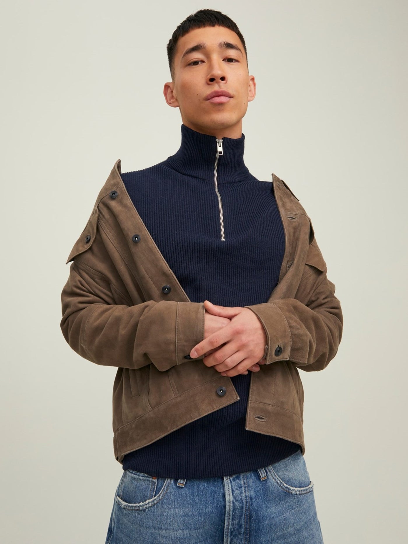 Half Zip Knit - Maritime Blue - Jack & Jones - Blue 4