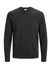 Load image into Gallery viewer, Basic knit v-neck  - Dark Gray melange - Jack &amp; Jones - Grey 2
