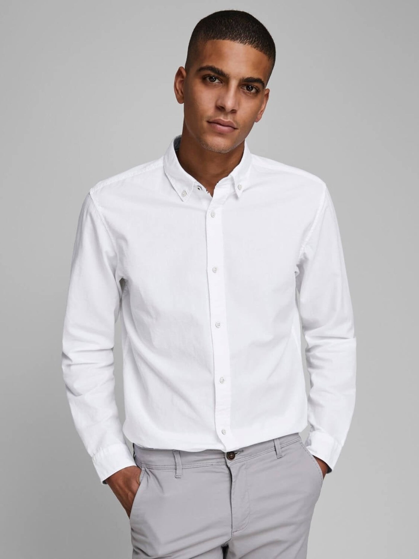 Summer Shirt Long sleeve - White Slim Fit - Jack & Jones - White 3