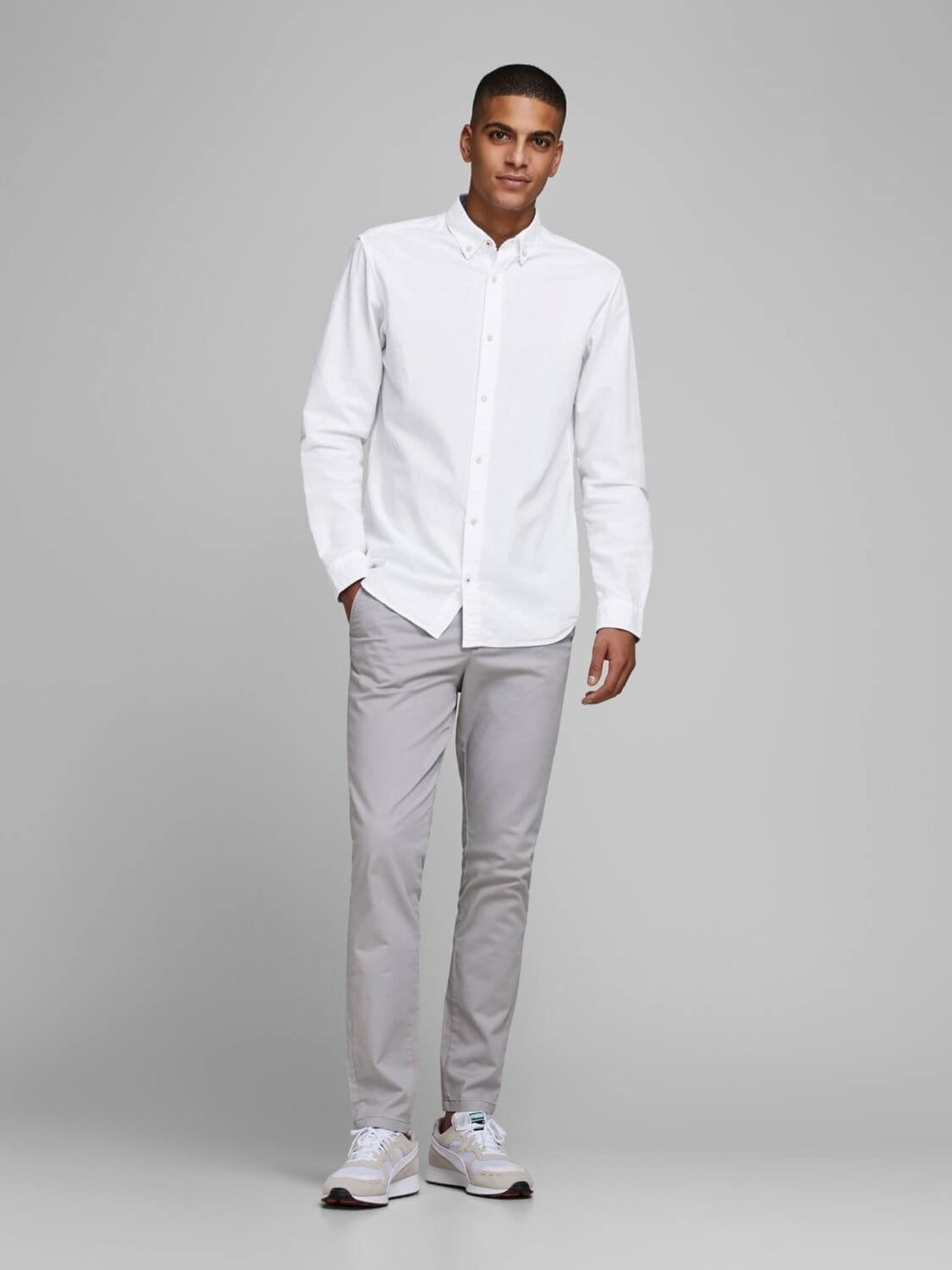 Summer Shirt Long sleeve - White Slim Fit - Jack & Jones - White 2