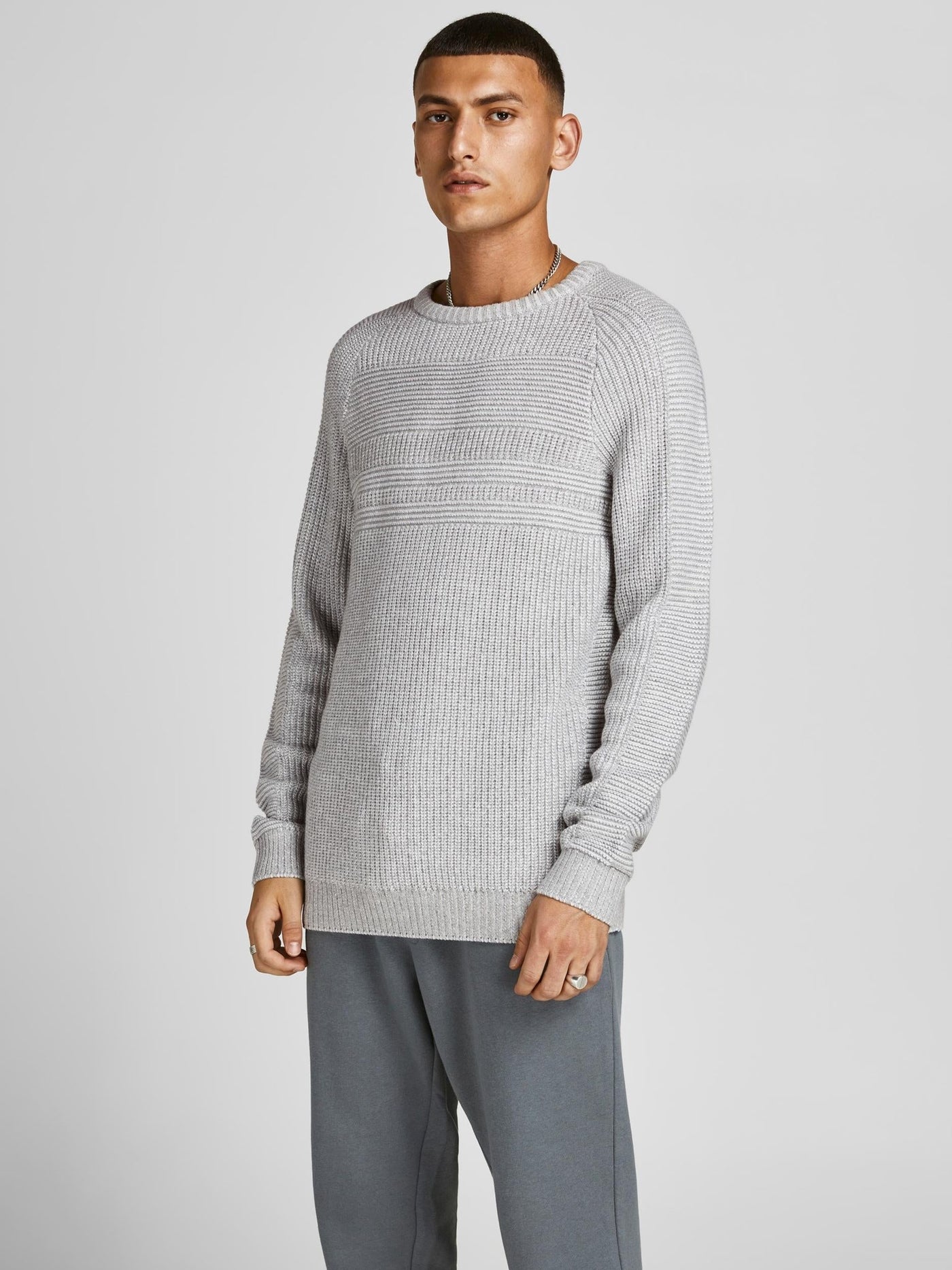 Power Crewneck - Light gray - Jack & Jones - Grey