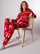 Load image into Gallery viewer, Snowflake Women Pajamas - Red - TeeShoppen - Red 2
