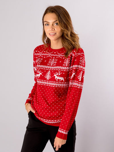 Tori Christmas knit - Red - TeeShoppen - Red