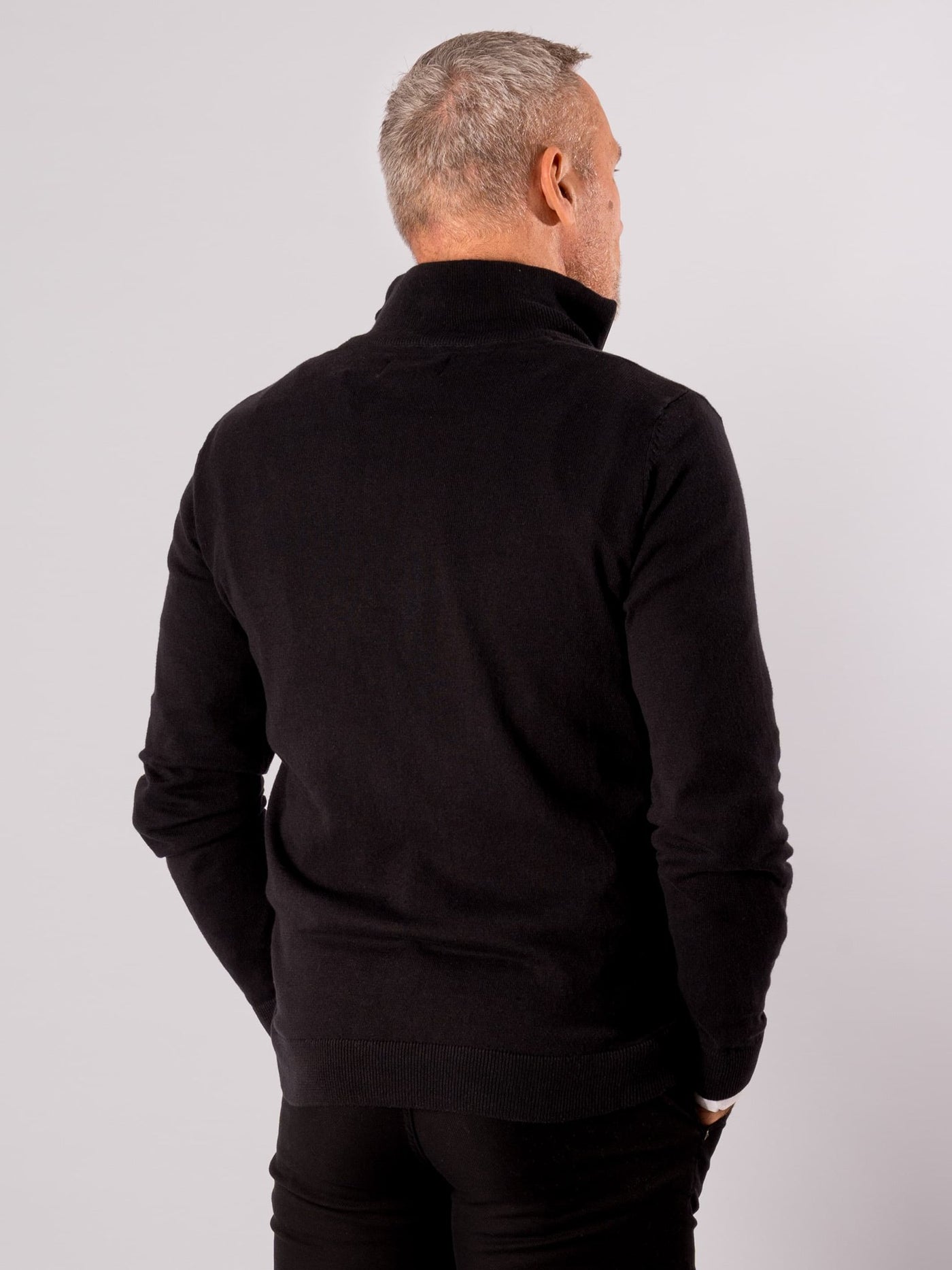 Logan Knit Full zip - Black - TeeShoppen - Black 3