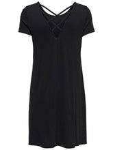 Load image into Gallery viewer, Loose dress with back details - Black - ONLY - Black 2
