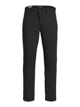 Load image into Gallery viewer, Marco Phil Pants - Black and white striped - Jack &amp; Jones - Black
