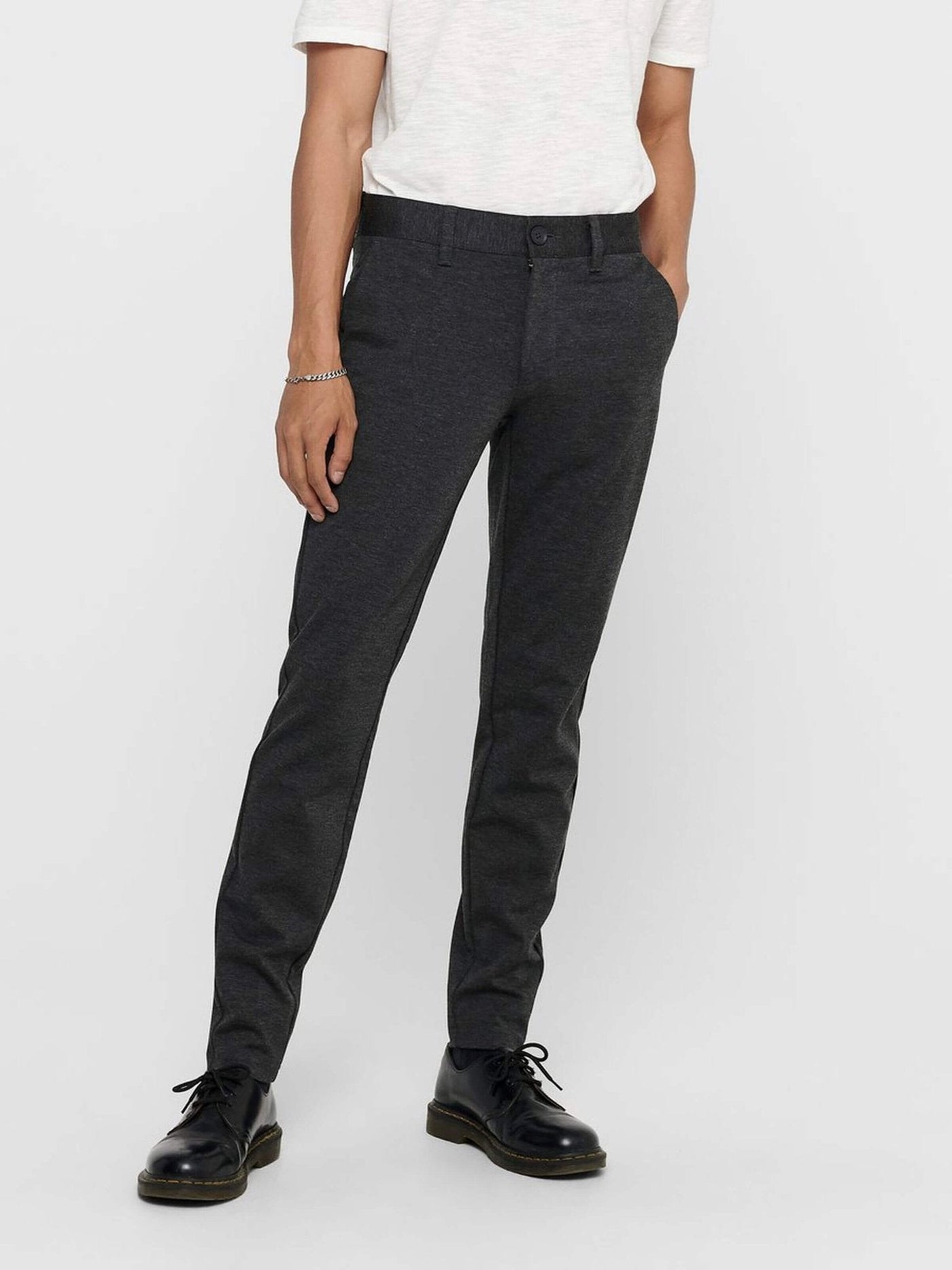 Mark Pants - Dark Gray (stretch pants) - Only & Sons - Grey