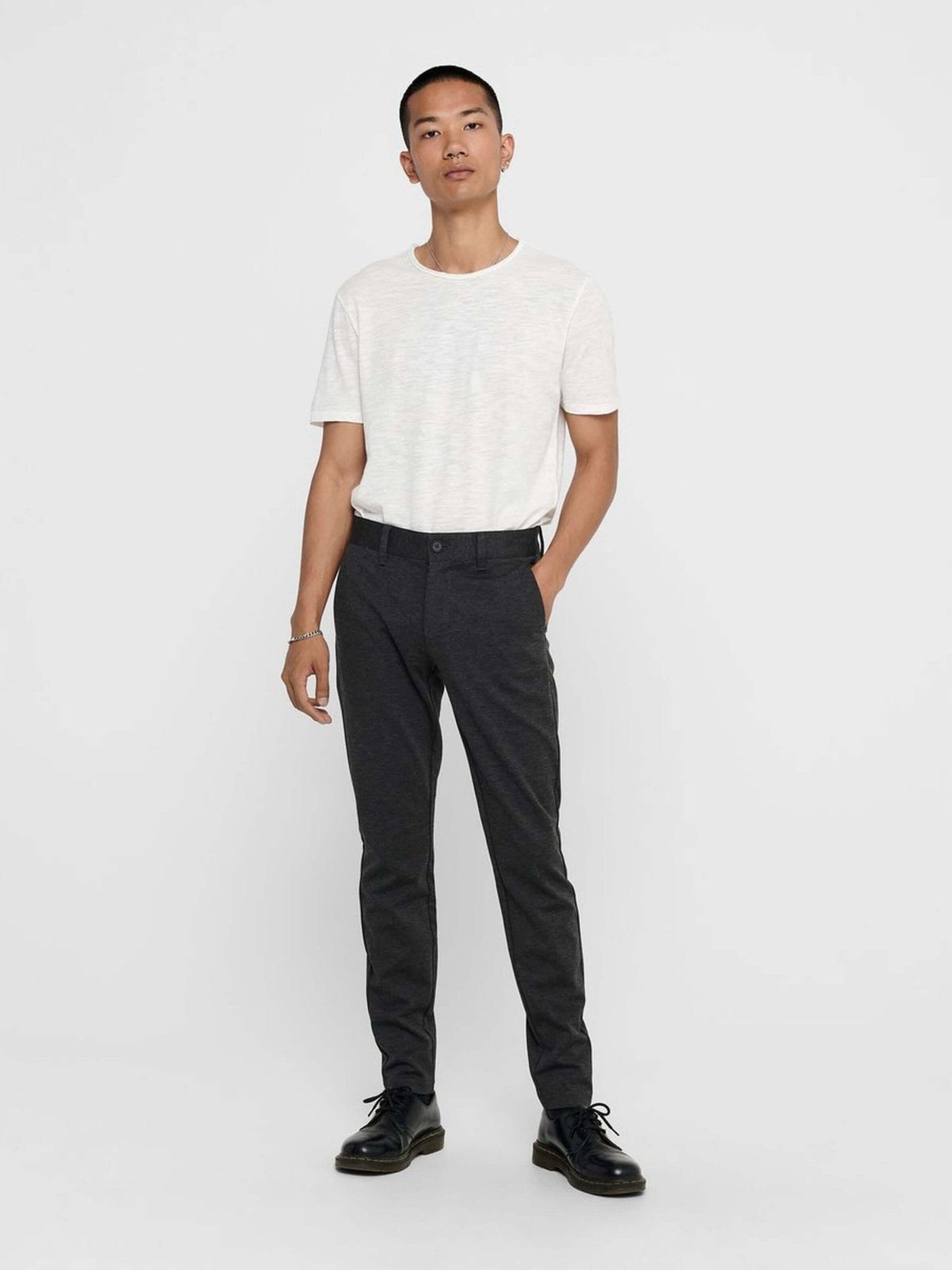 Mark Pants - Dark Gray (stretch pants) - Only & Sons - Grey 3