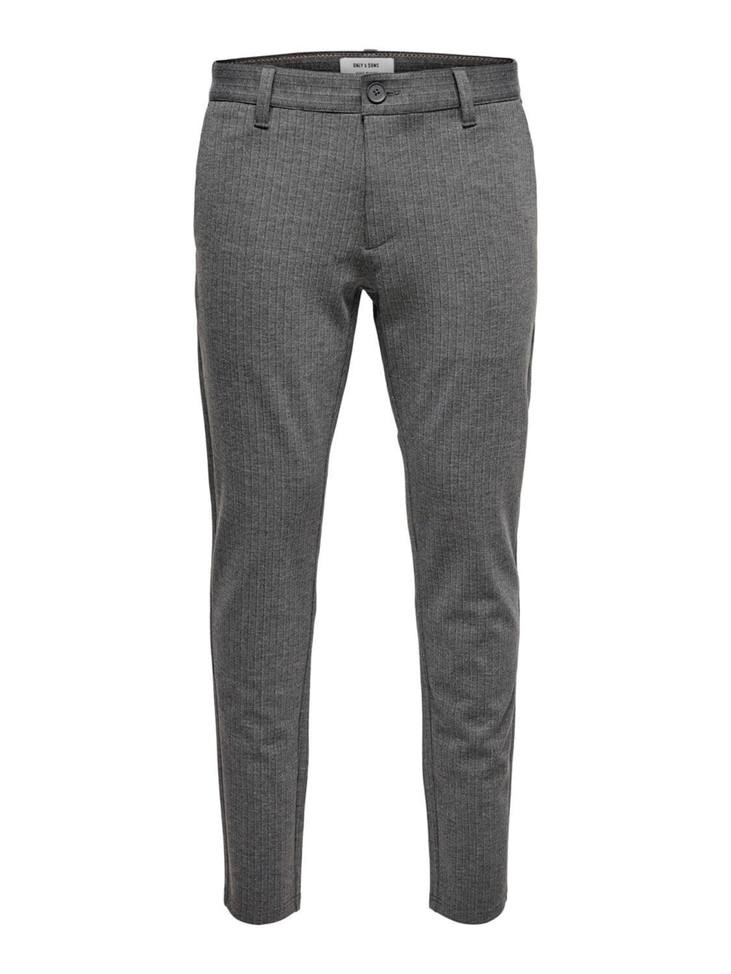 Mark Pants - Striped Gray (stretch pants) - Only & Sons - Grey