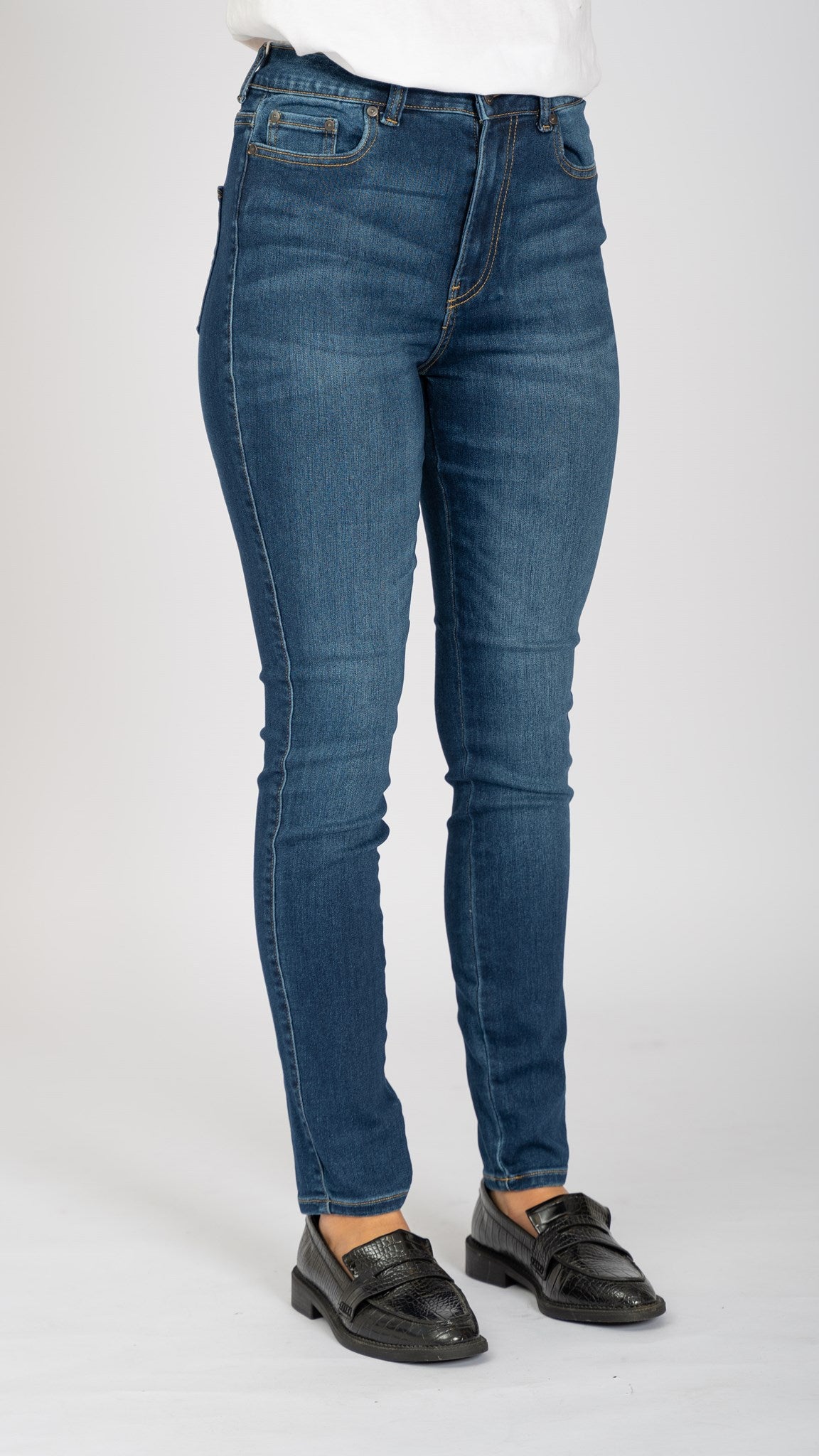 The Original Performance Skinny Jeans - Medium Blue Denim - TeeShoppen - Blue 12