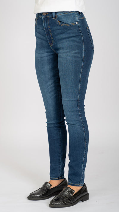 The Original Performance Skinny Jeans - Medium Blue Denim - TeeShoppen - Blue 8