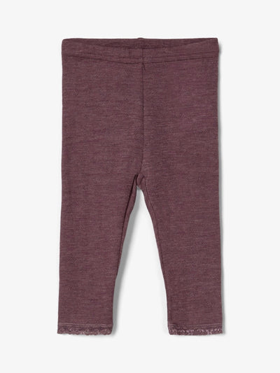 Merino wool leggings - Flint - Name It - Purple