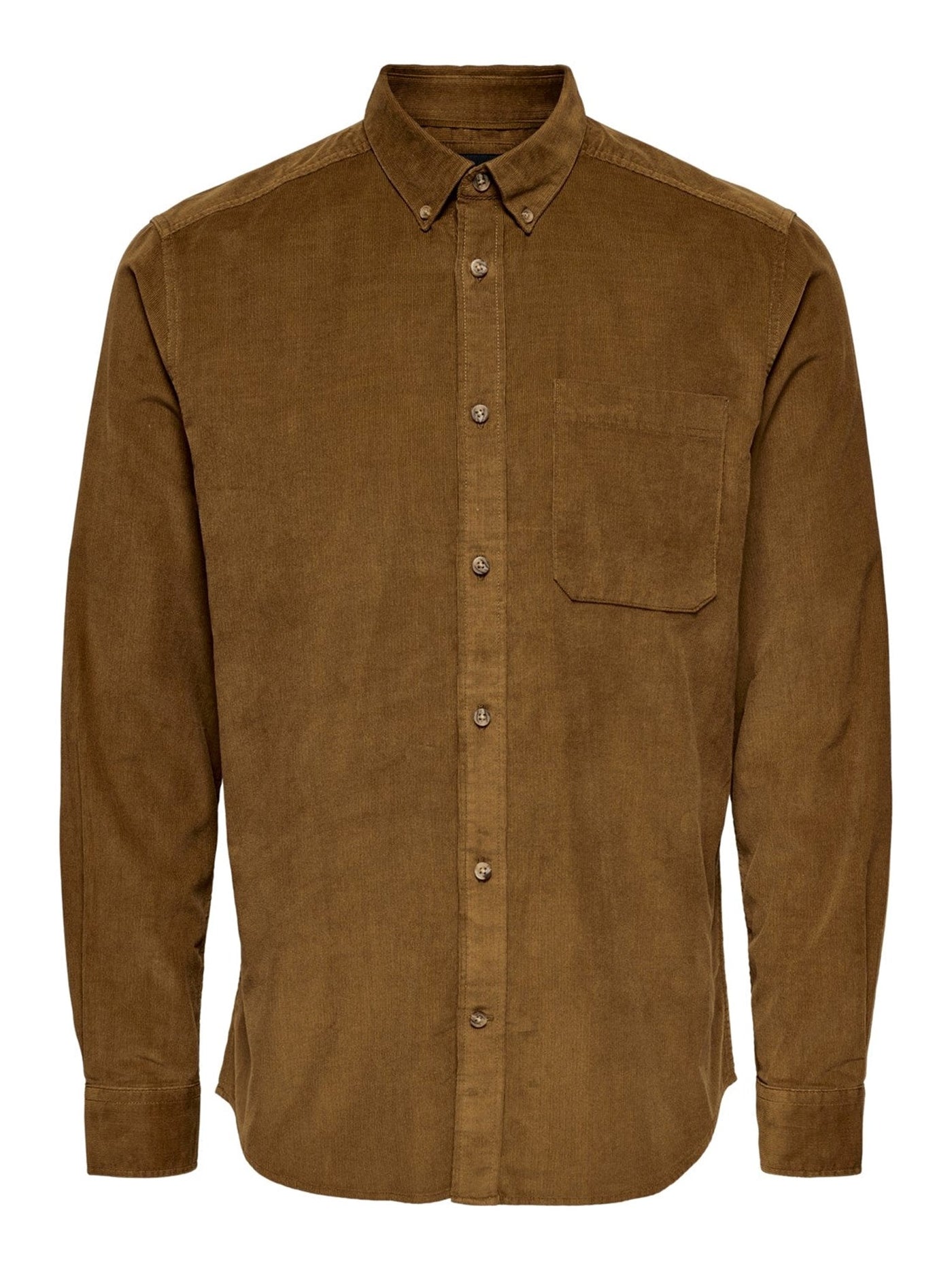 Nigel Organic Reg Shirt - Monks Robe - Only & Sons - Brown 5