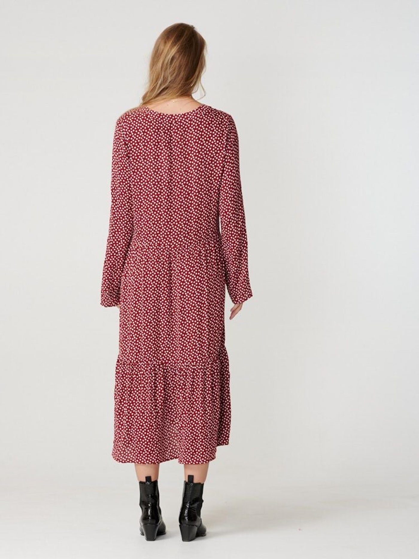 Anna long-sleeved dress - Sundried Tomato - Amis de Copenhague - Red 3