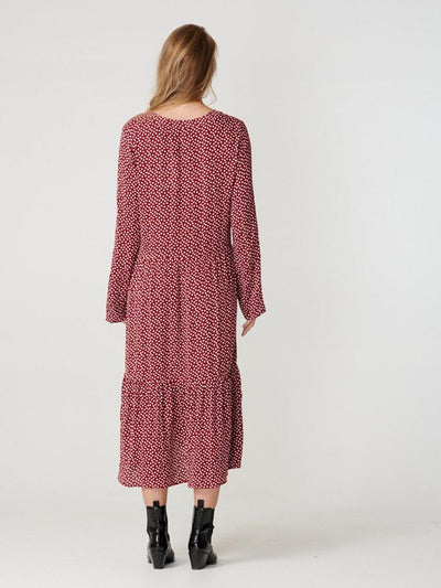 Anna long-sleeved dress - Sundried Tomato - Amis de Copenhague - Red 3