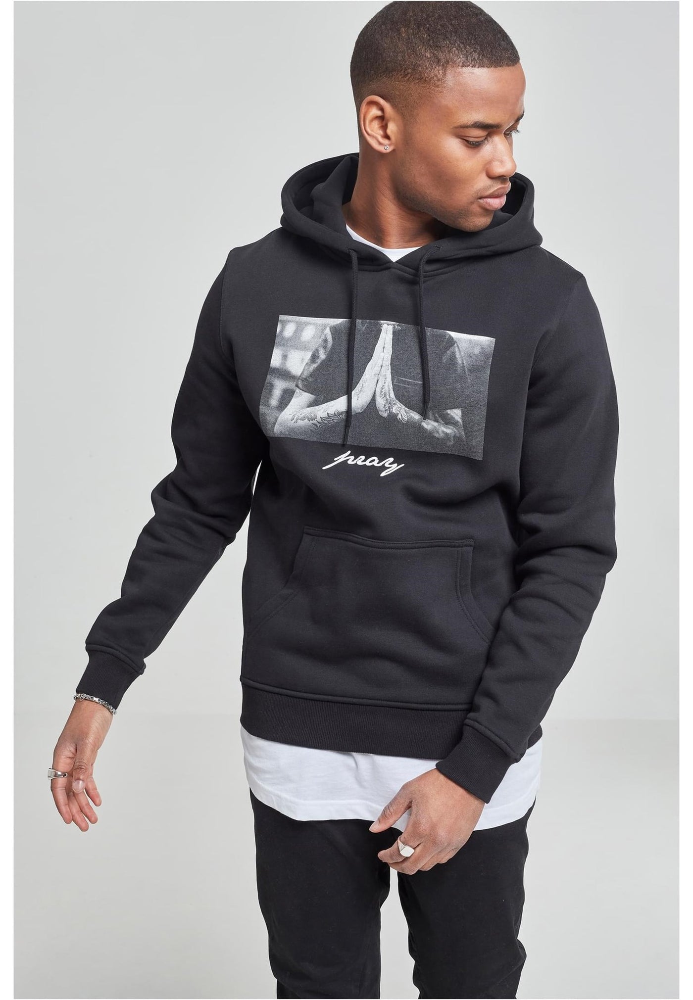 Pray Hoodie - Black - Urban Classics - Black