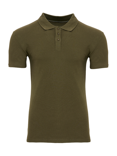 Muscle Polo Shirt - Army Green - TeeShoppen - Green 5