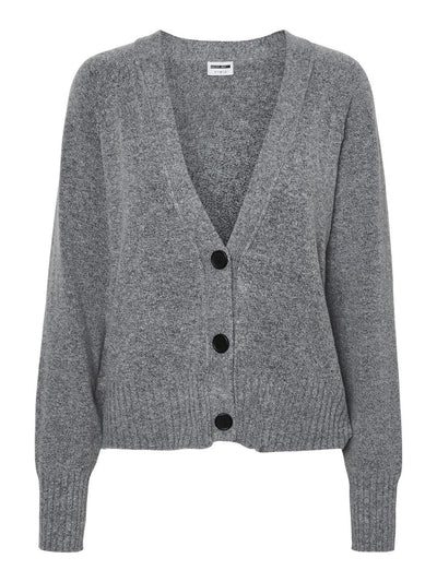 Ian Long Sleeve Cardigan - Medium Gray - Noisy May - Grey 4