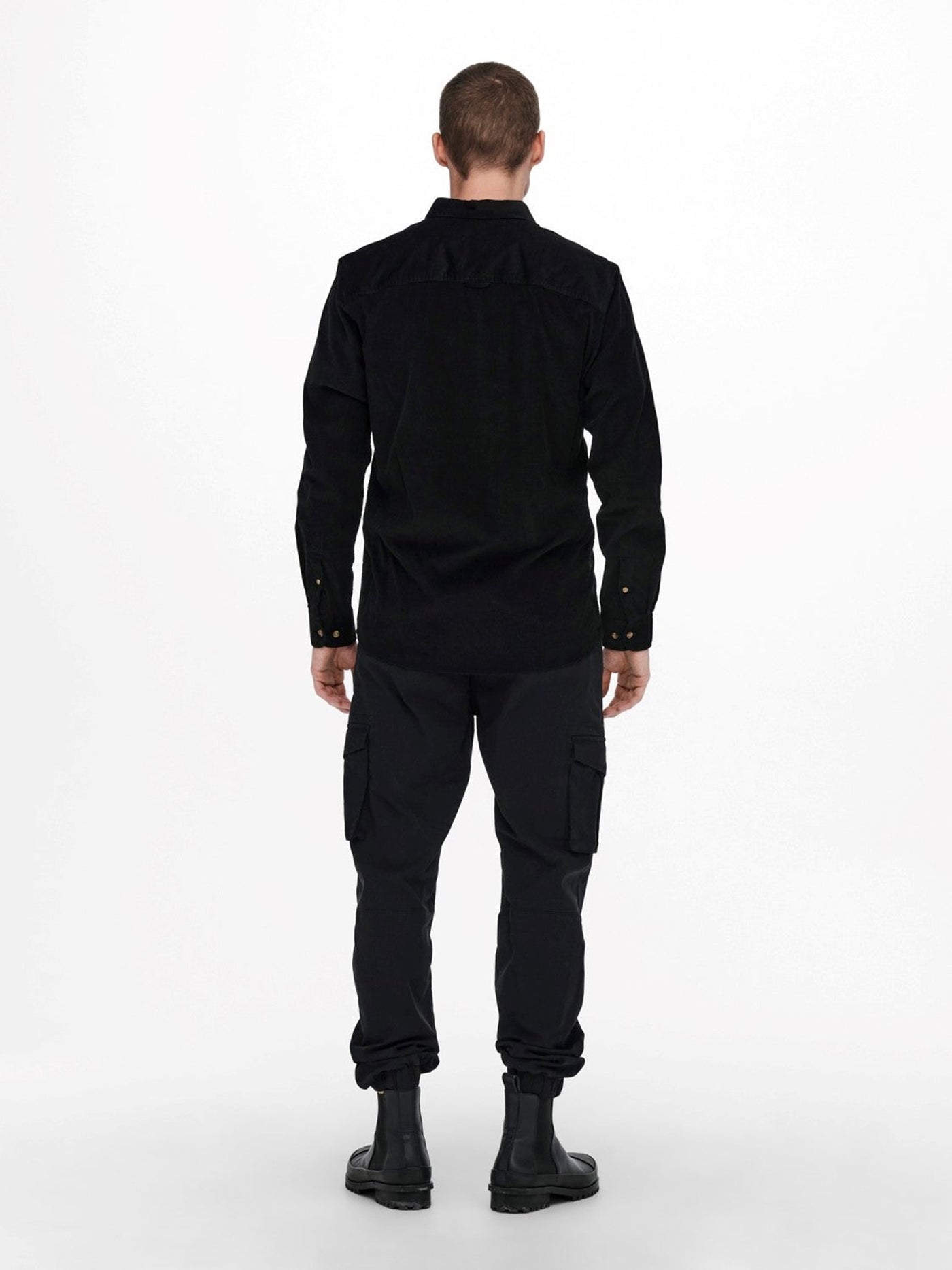 Nigel Organic Reg Shirt - Black - Only & Sons - Black 2