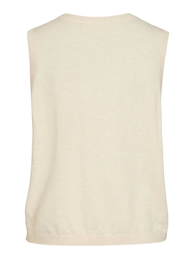 Thess Knitted Vest - Sandshell - Object - White 7