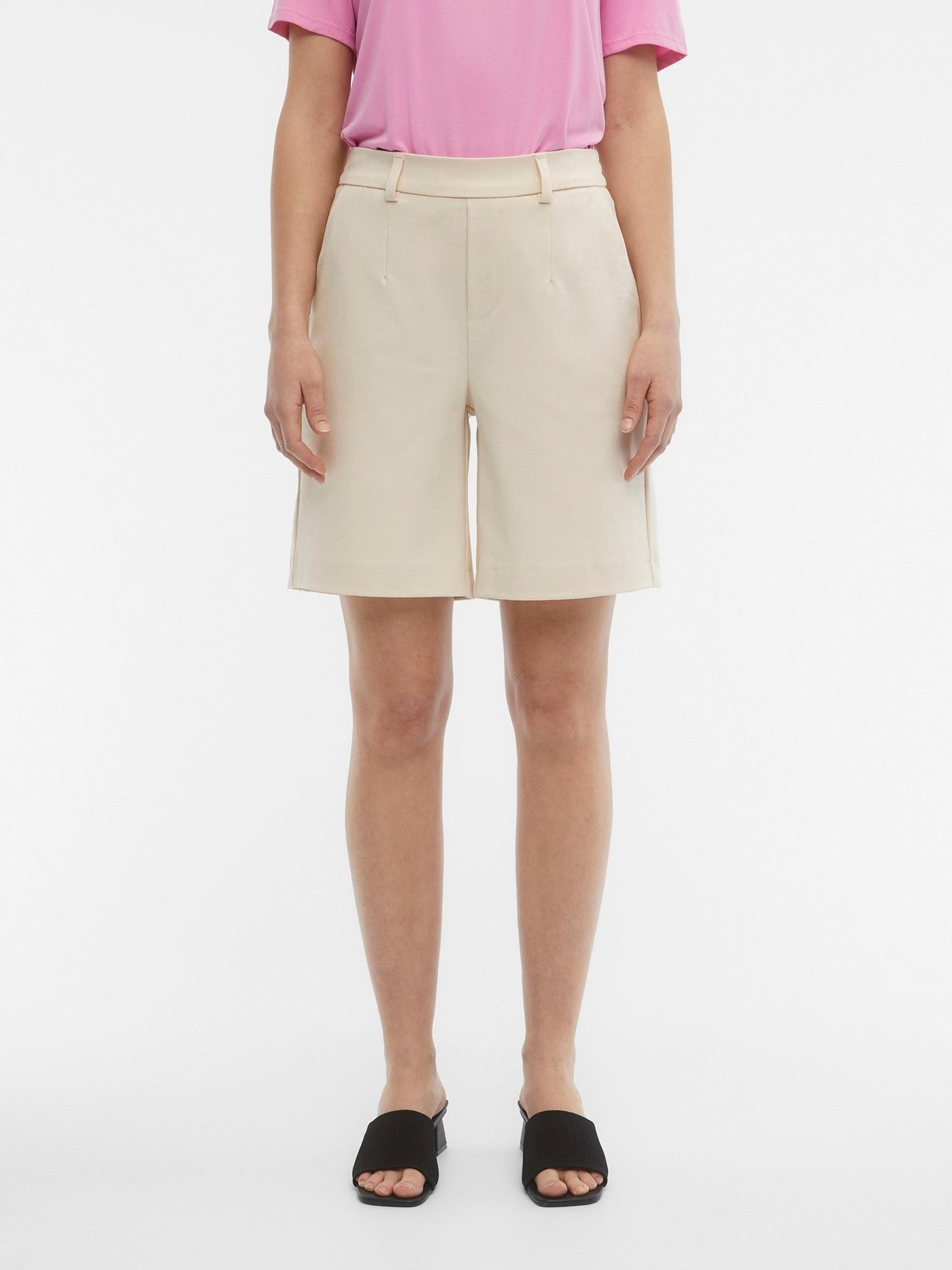 Lisa Brede Shorts - Sandshell - Object - White 3