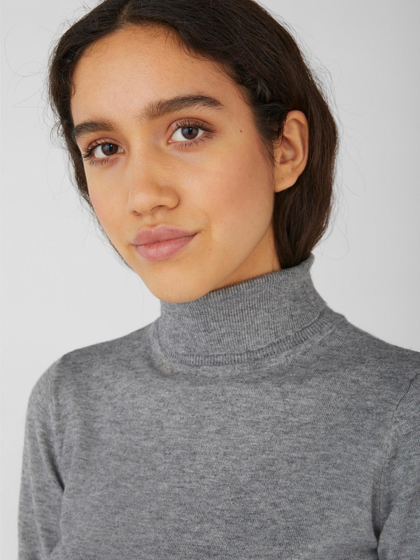 Thess Turtleneck - Medium Grey Melange - Object - Grey 2