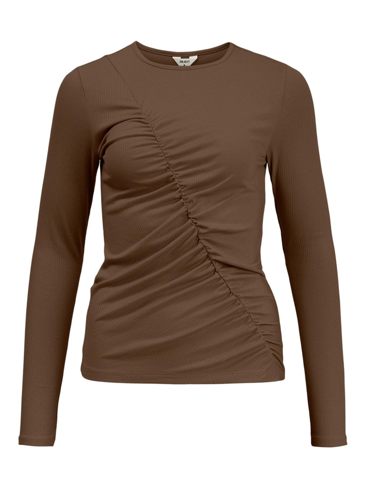 Jamie Long Sleeved Top - Dark Earth - Object - Brown 2