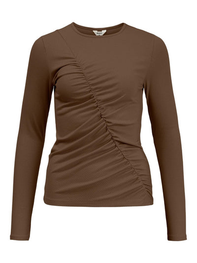 Jamie Long Sleeved Top - Dark Earth - Object - Brown 2